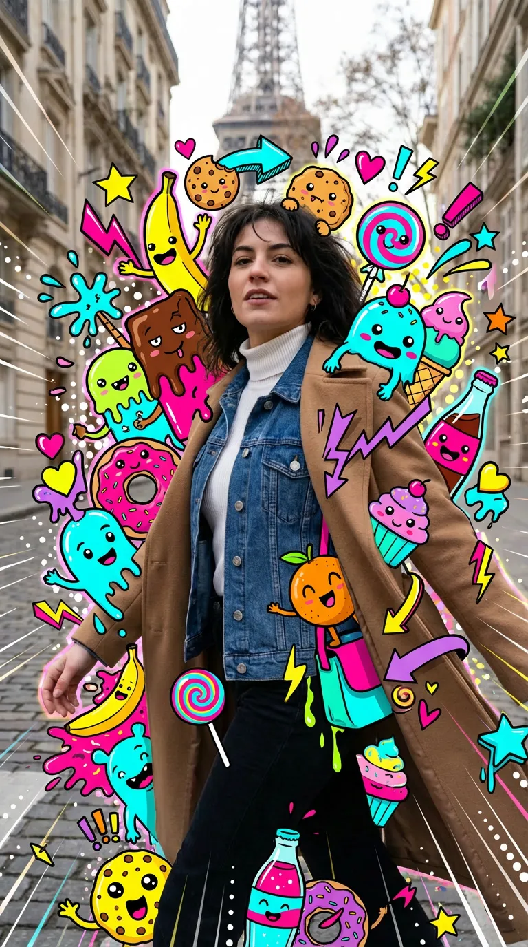 Pop-Art Sweets Monster Portrait