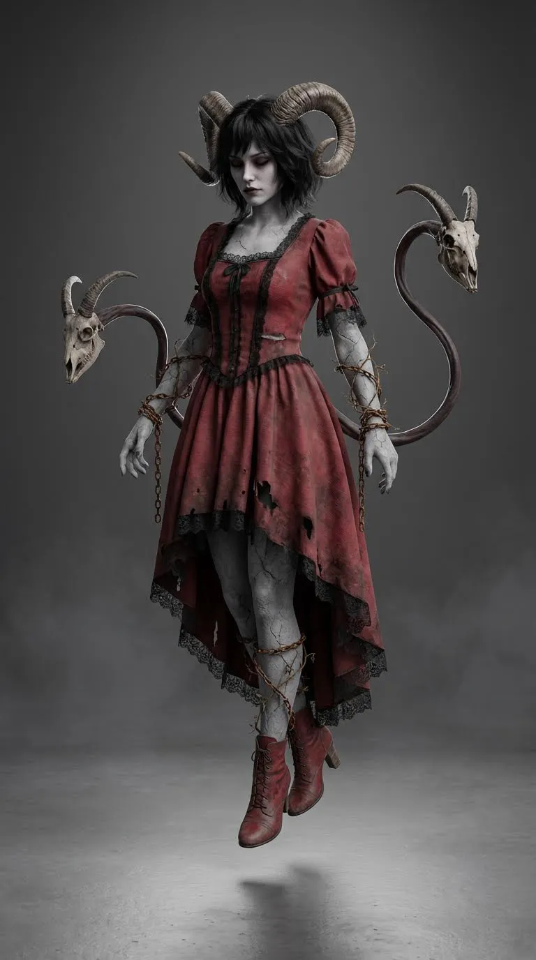 Crimson Gothic Demoness